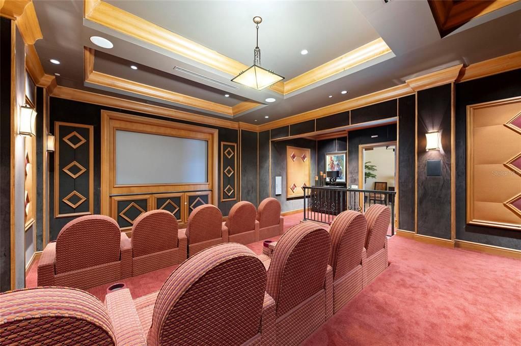 Interior, Pendant Lights, Projection Screen, Recessed Lighting, Theatre Room