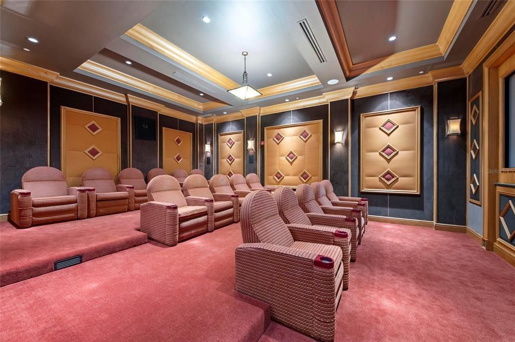 Home Theatre Room, Interior, Recessed Lighting, Theatre Room