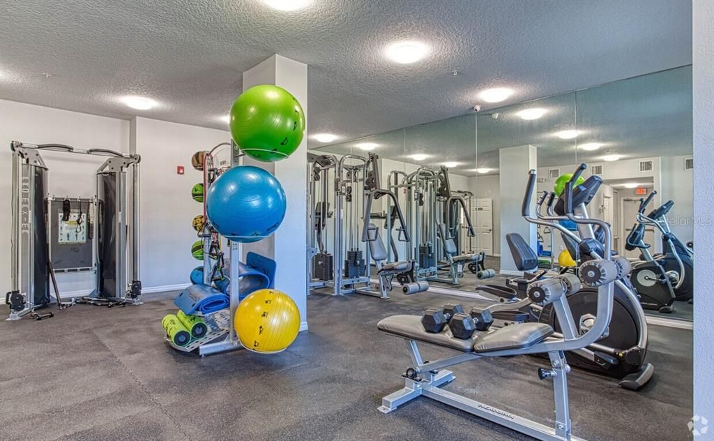 Fitness Equipment, Interior, Recessed Lighting