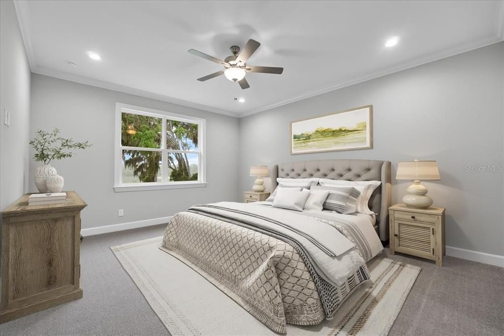 Bedroom, Interior, Recessed Lighting