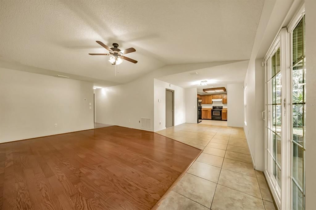 Empty room, Interior, Kitchen, Wood Texture Flooring