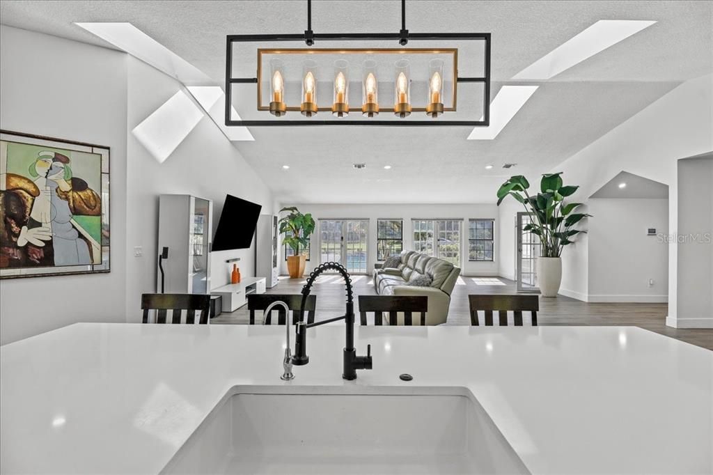 Interior, Kitchen, Living room, Recessed Lighting