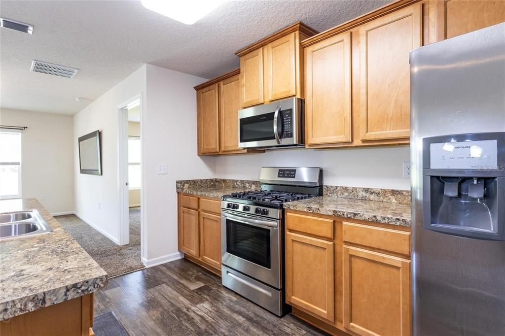 Interior, Kitchen, Wood Texture Flooring