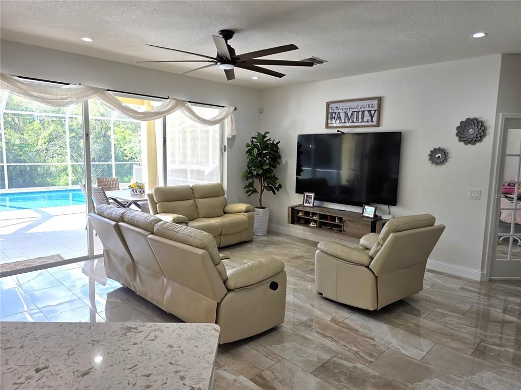 Interior, Living room, Recessed Lighting