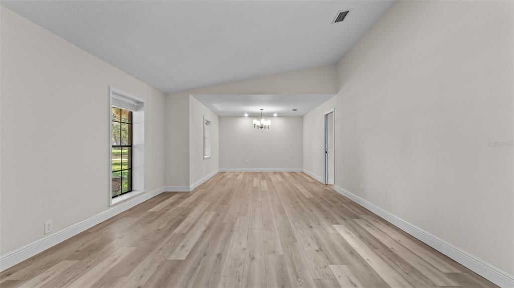 Chandelier, Empty room, Interior, Wood Texture Flooring