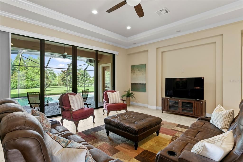 Interior, Living room, Recessed Lighting