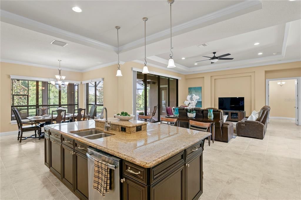Chandelier, Dining room, Interior, Kitchen, Living room, Pendant Lights, Recessed Lighting