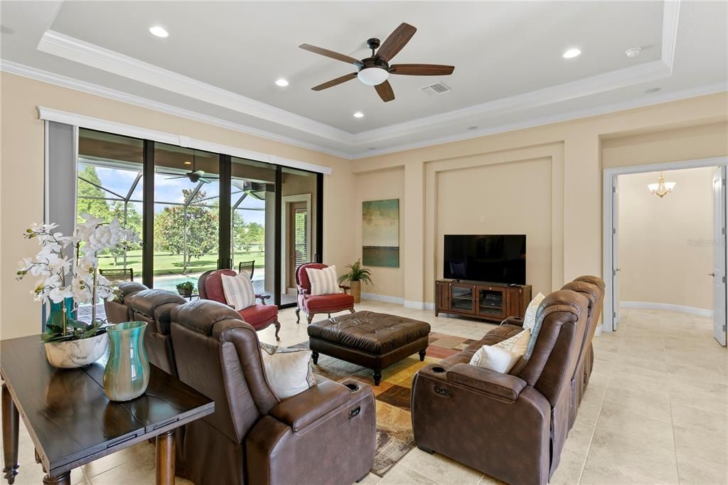 Interior, Living room, Recessed Lighting