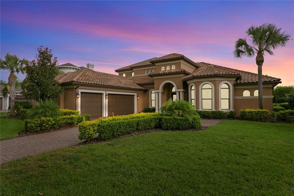 Attached, Backyard, Exterior, Facade, Mediterranean