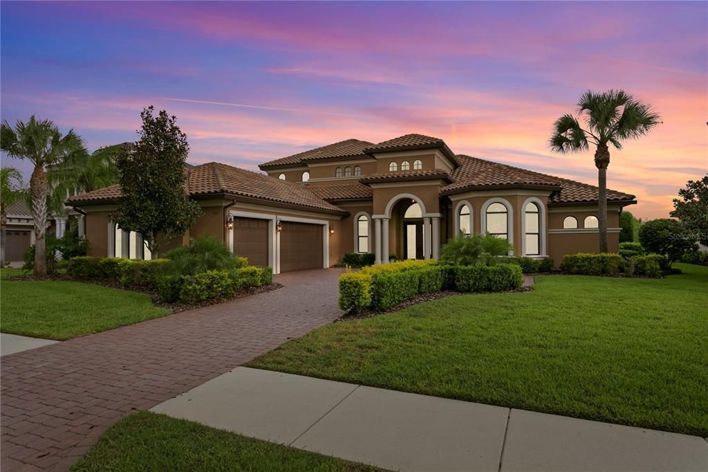 Attached, Backyard, Exterior, Facade, Mediterranean