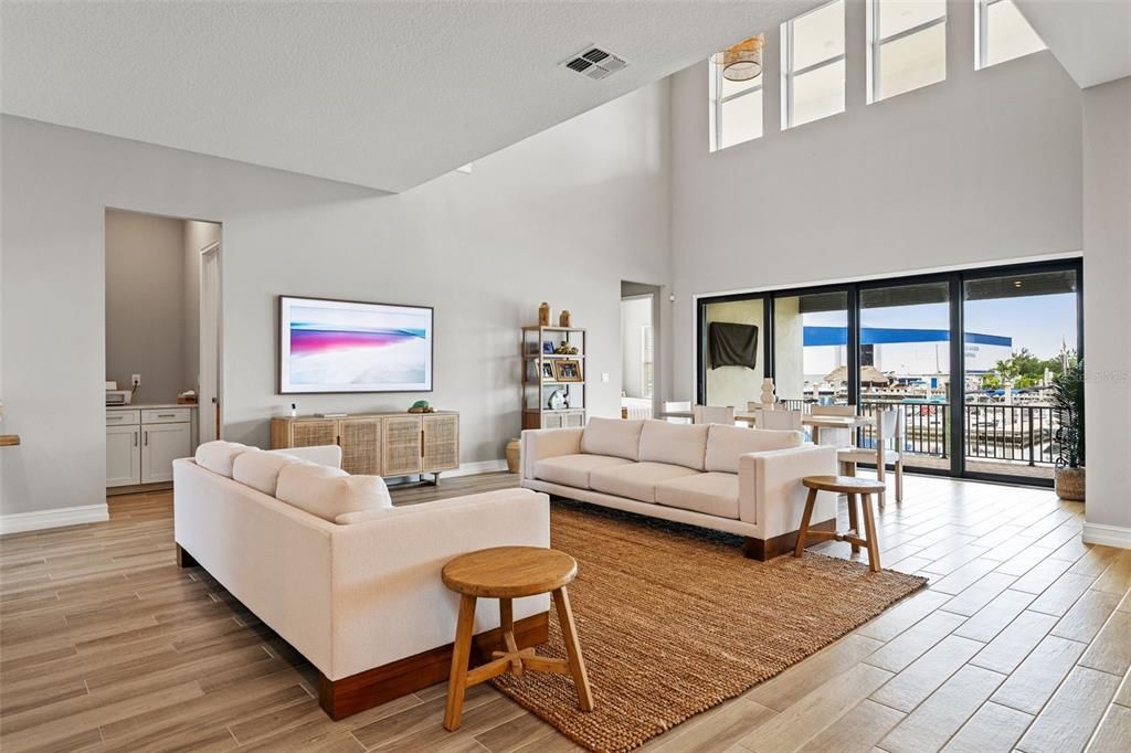 Interior, Living room, Water, Wood Texture Flooring