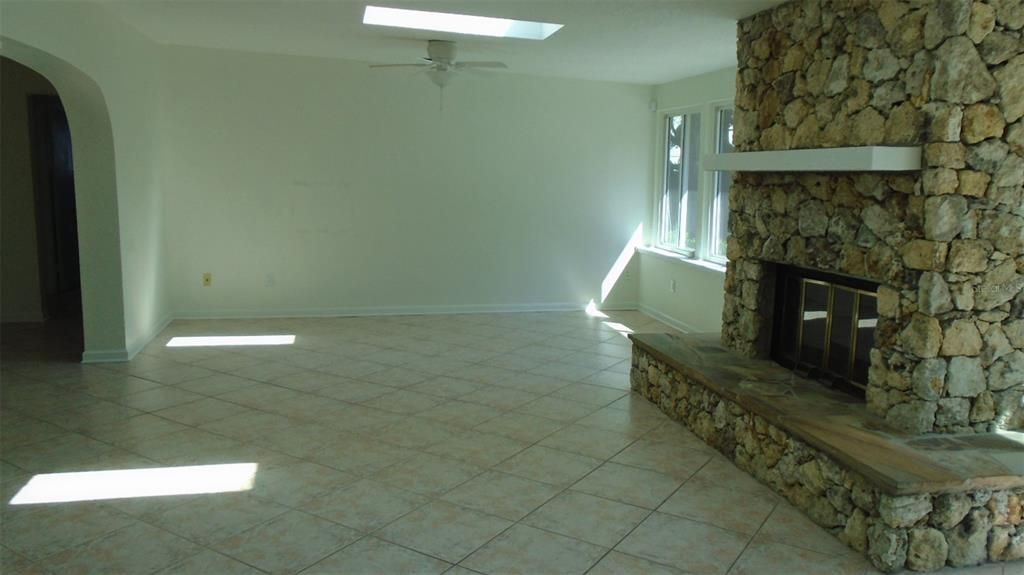 Empty room, Fireplace, Interior, Stone Walls