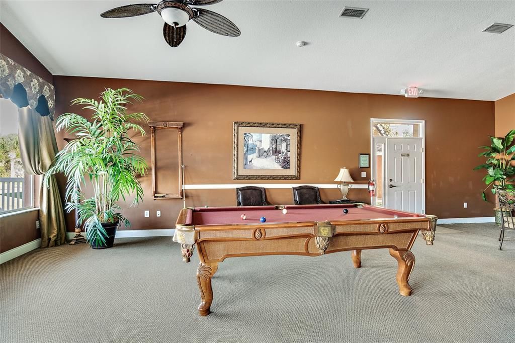 Billiard Table, Game Room, Interior