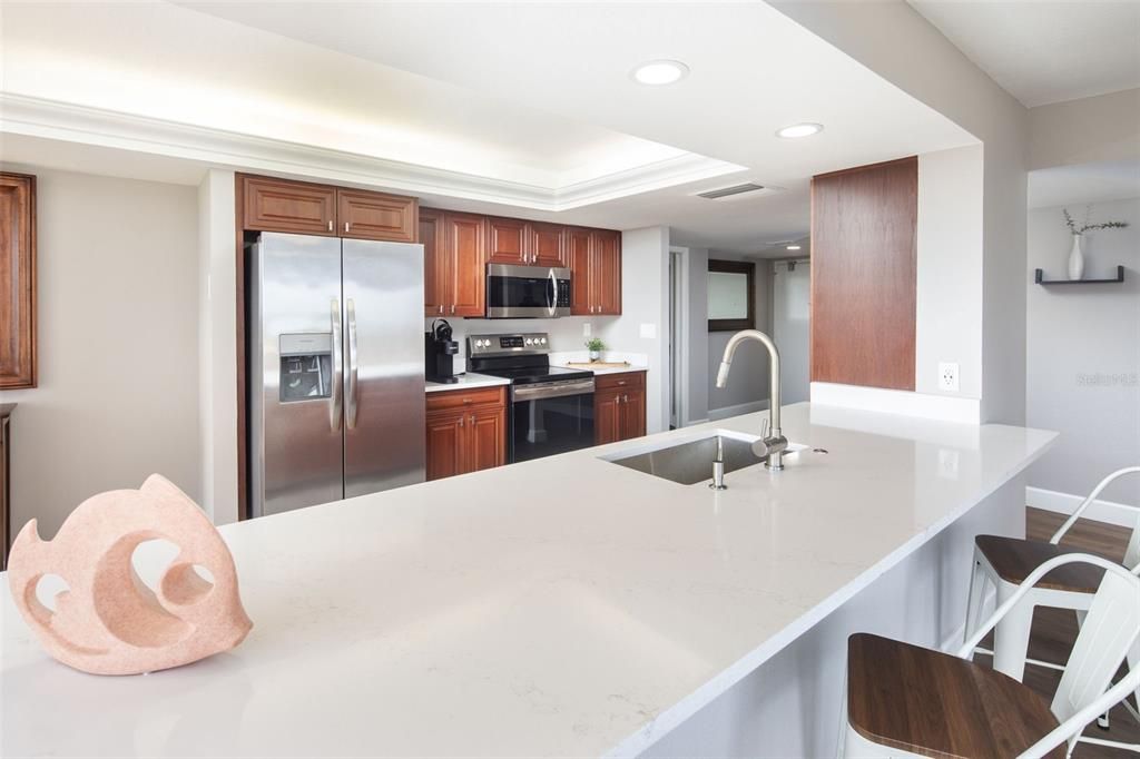 Interior, Kitchen, Recessed Lighting, Stainless Steel Appliances