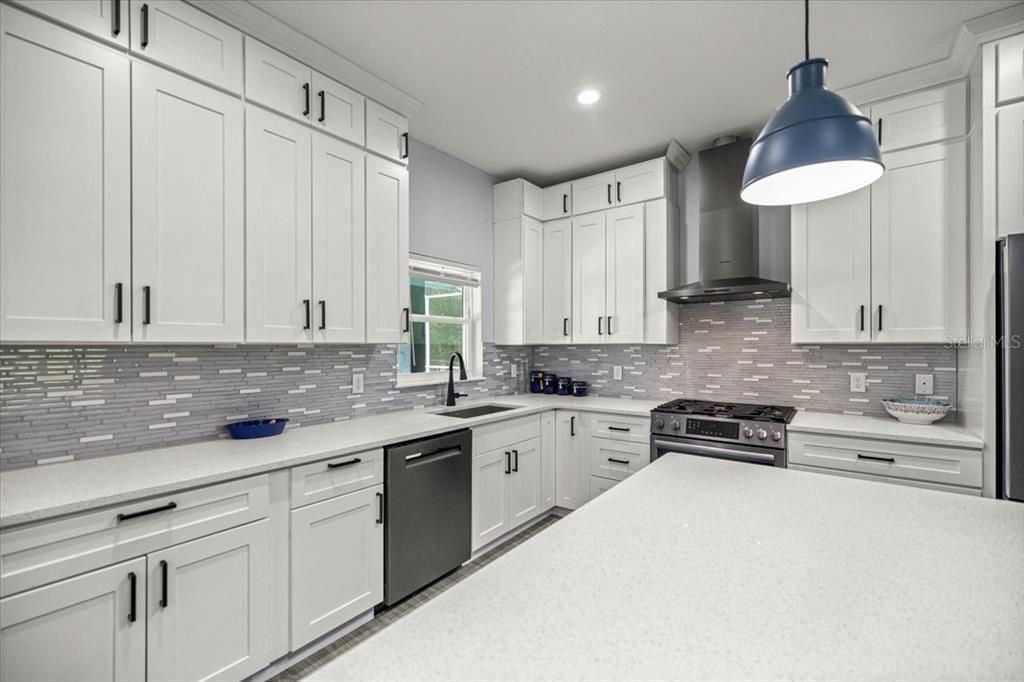Interior, Kitchen, Pendant Lights, Recessed Lighting, Stainless Steel Appliances