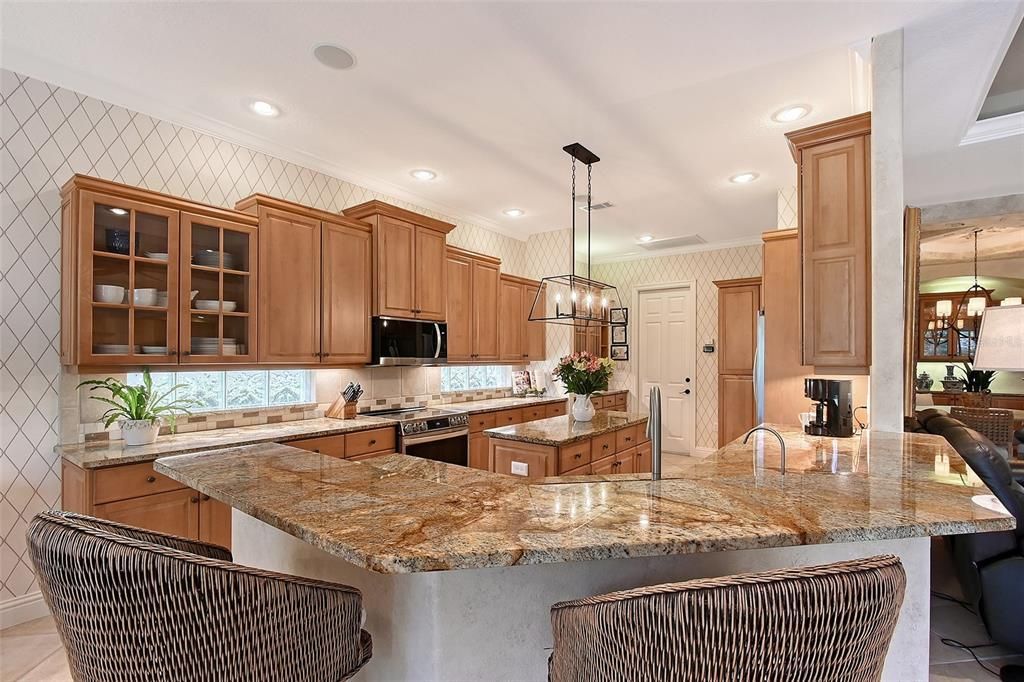 Interior, Kitchen, Pendant Lights, Recessed Lighting, Stainless Steel Appliances