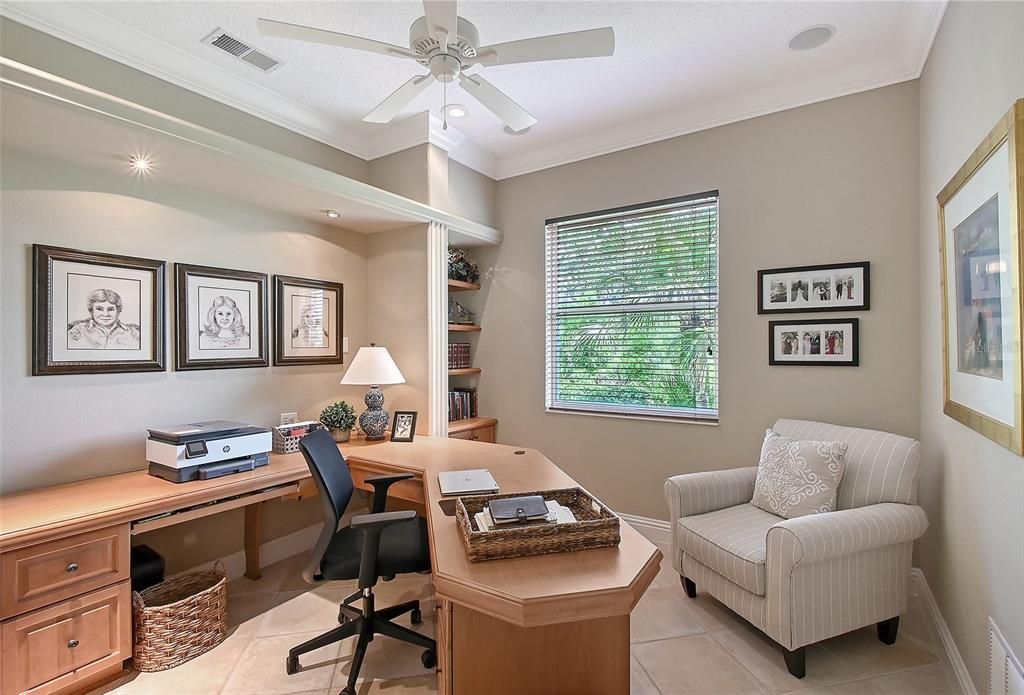 Home Office, Interior, Recessed Lighting
