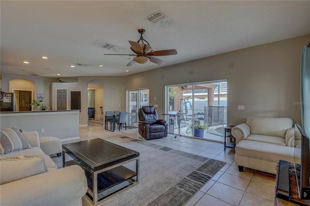 Interior, Living room, Recessed Lighting