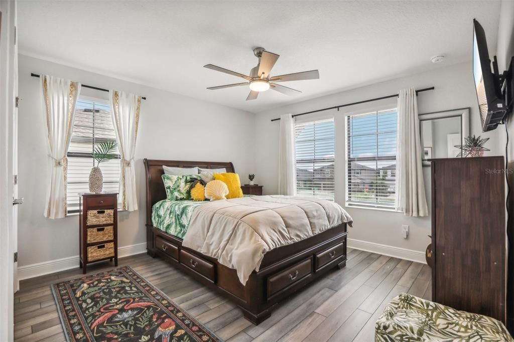Bedroom, Interior, Wood Texture Flooring