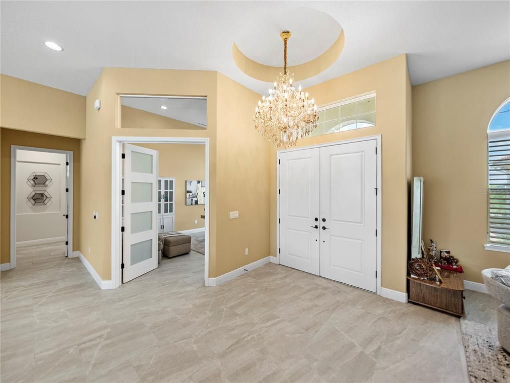 Chandelier, Interior, Recessed Lighting