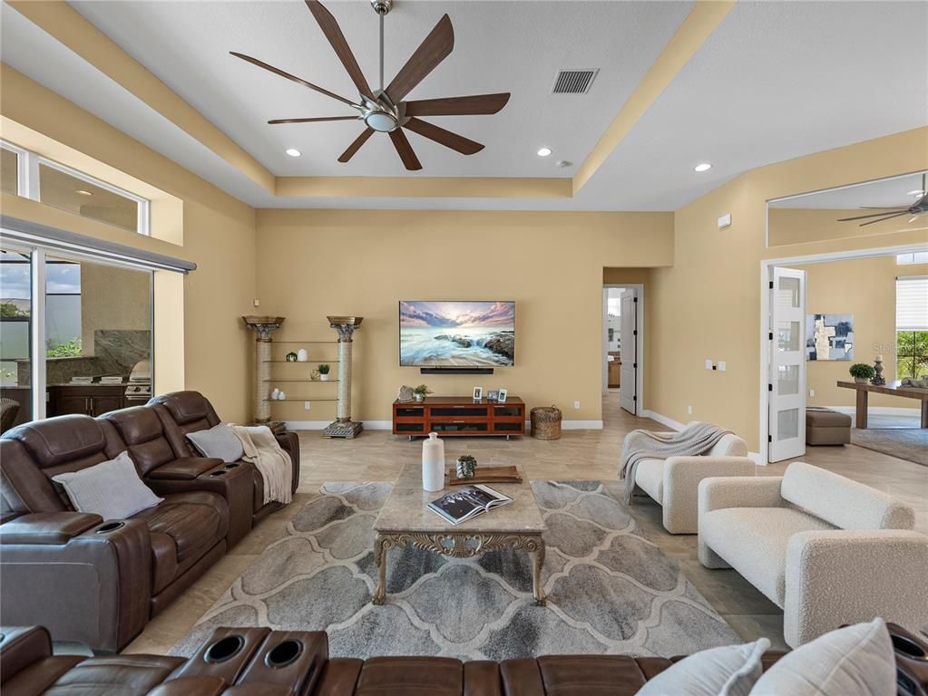 Interior, Living room, Recessed Lighting