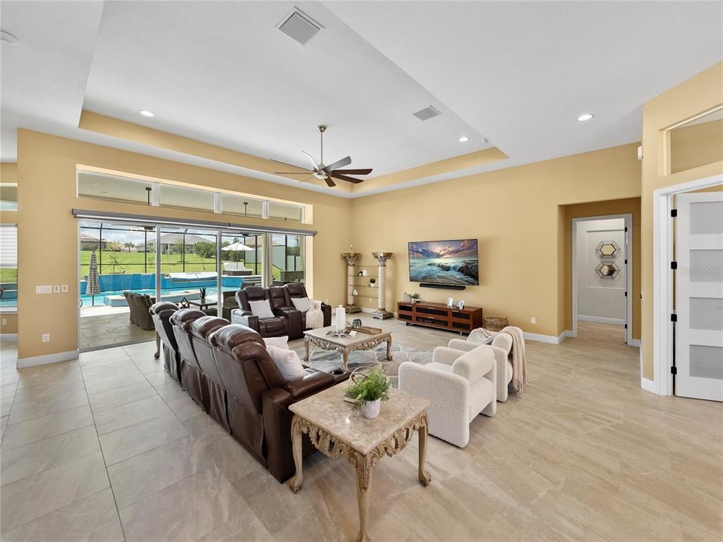 Interior, Living room, Recessed Lighting