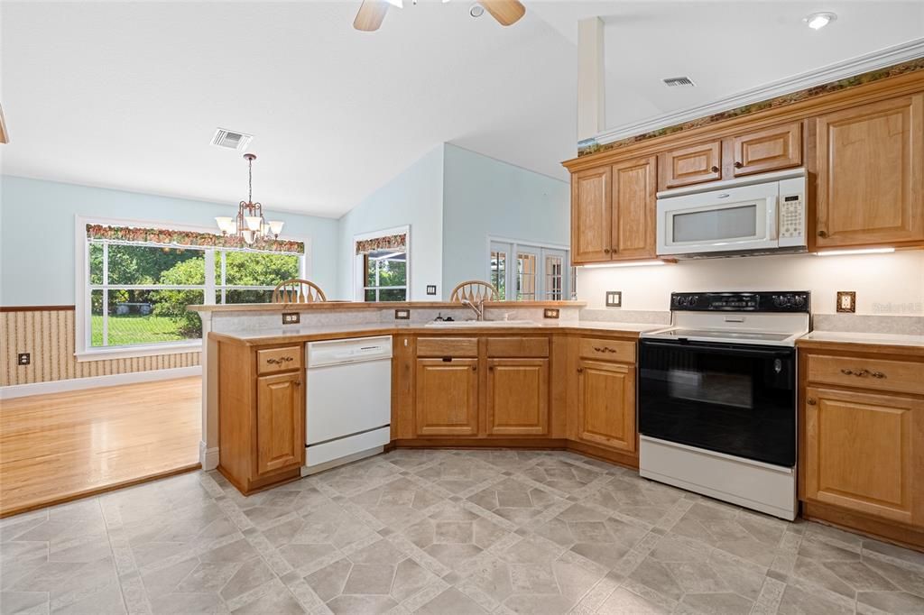 Chandelier, Interior, Kitchen, Recessed Lighting