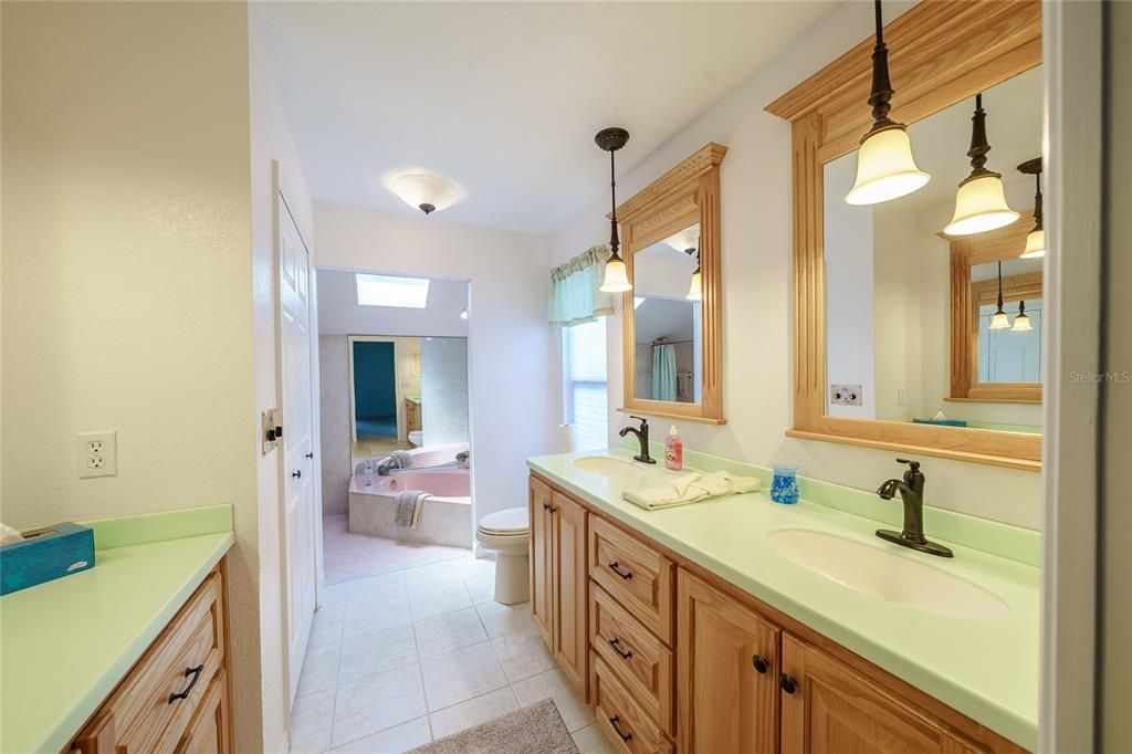 Bathroom, Dual Sink Vanities, Interior, Pendant Lights