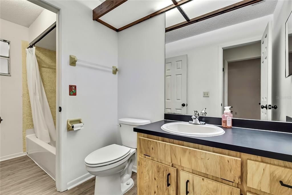 Bathroom, Dual Sink Vanities, Interior, Wood Texture Flooring