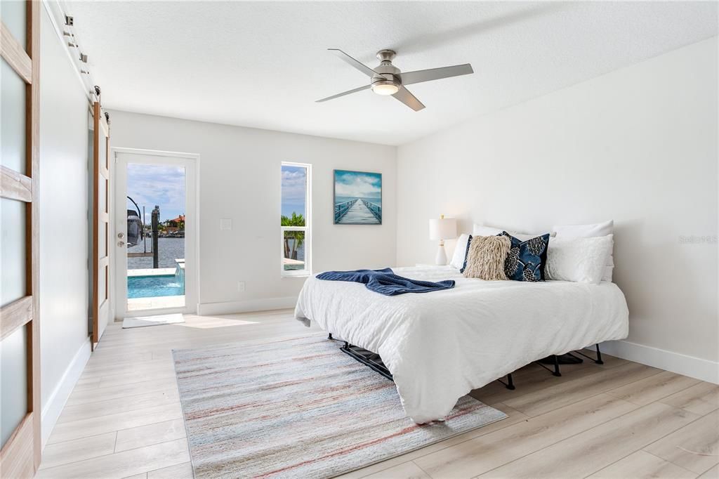 Bedroom, Interior, Water, Wood Texture Flooring