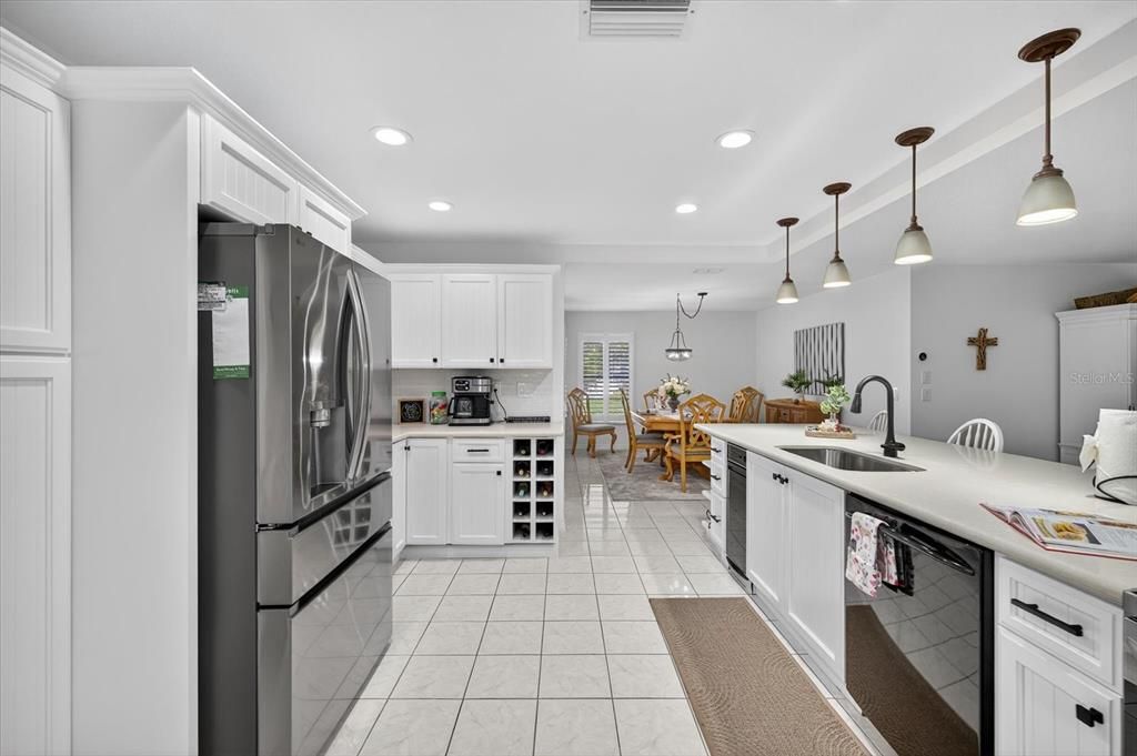 Dining room, Interior, Kitchen, Pendant Lights, Recessed Lighting