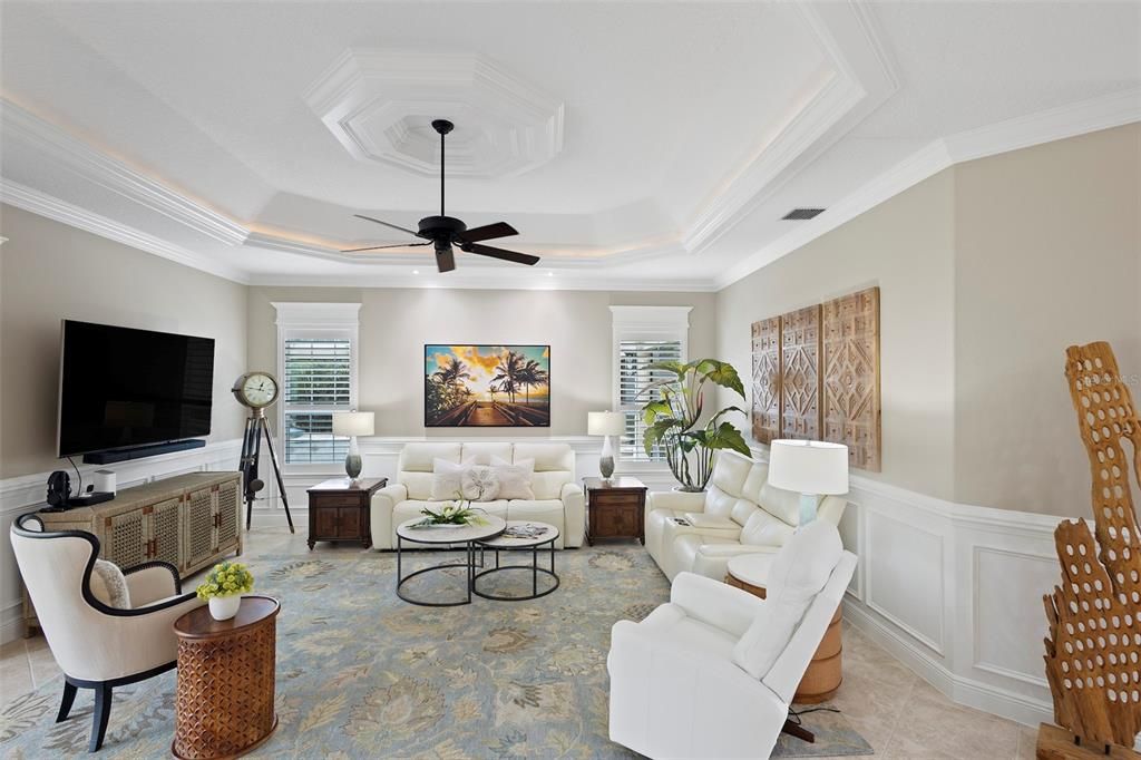 Interior, Living room, Recessed Lighting