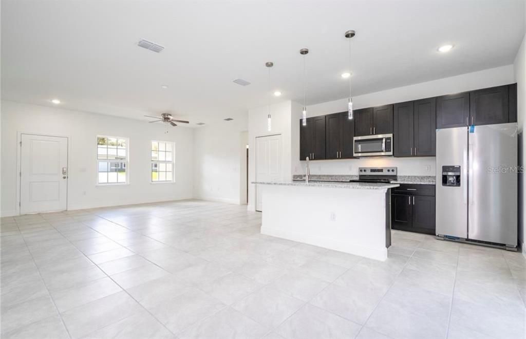 Interior, Kitchen, Pendant Lights, Recessed Lighting, Stainless Steel Appliances