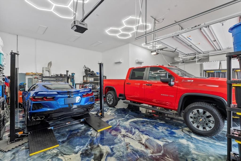 Garage, Interior, Recessed Lighting
