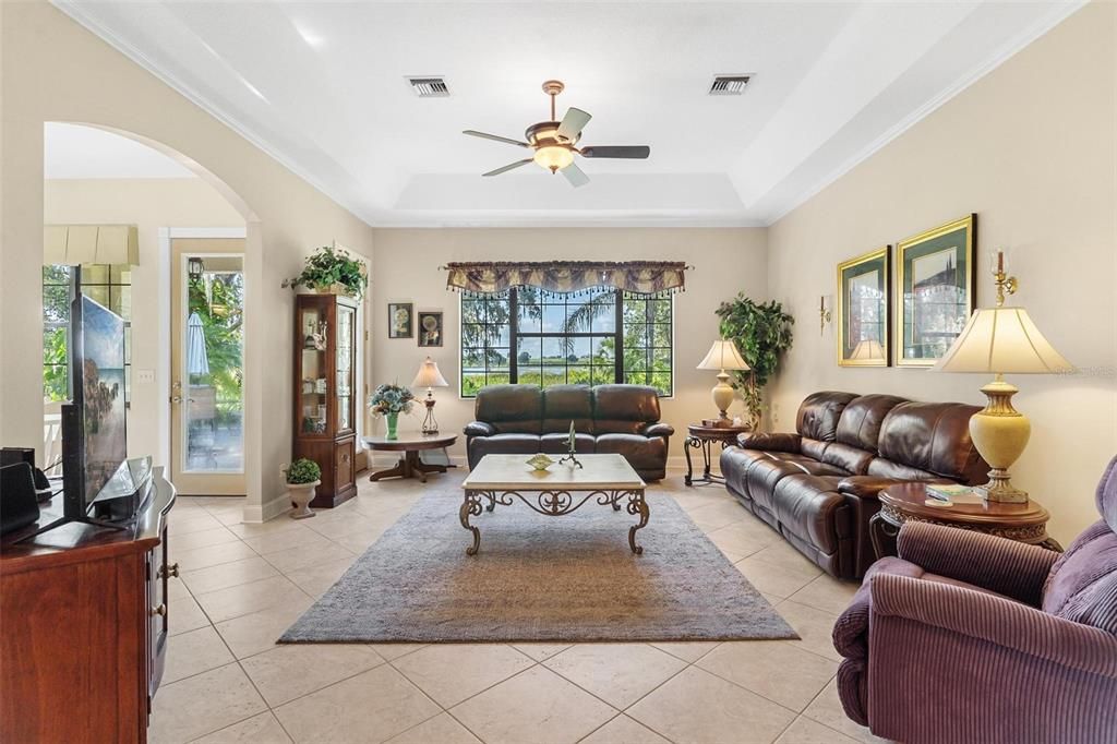 Interior, Living room, Recessed Lighting