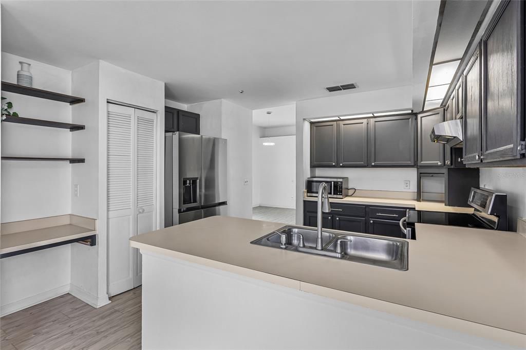 Interior, Kitchen, Wood Texture Flooring