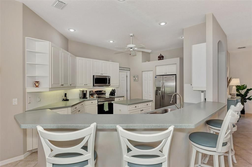 Interior, Kitchen, Recessed Lighting, Stainless Steel Appliances