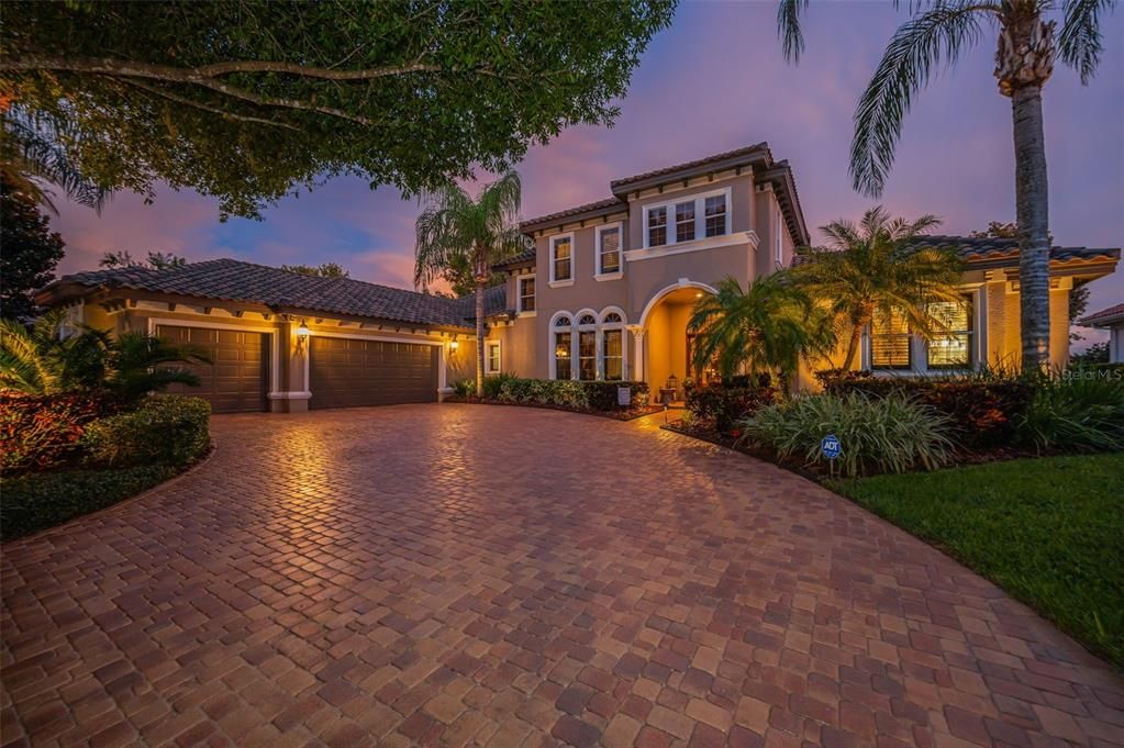 Attached, Backyard, Exterior, Facade, Mediterranean