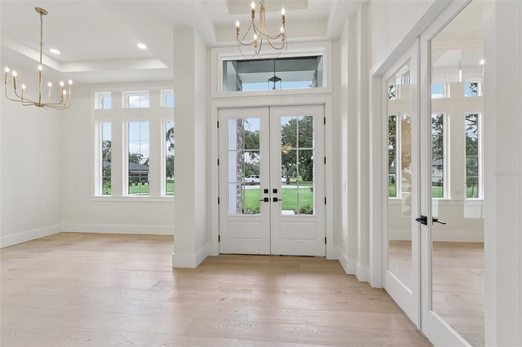 Chandelier, Interior, Pendant Lights, Recessed Lighting, Wood Texture Flooring