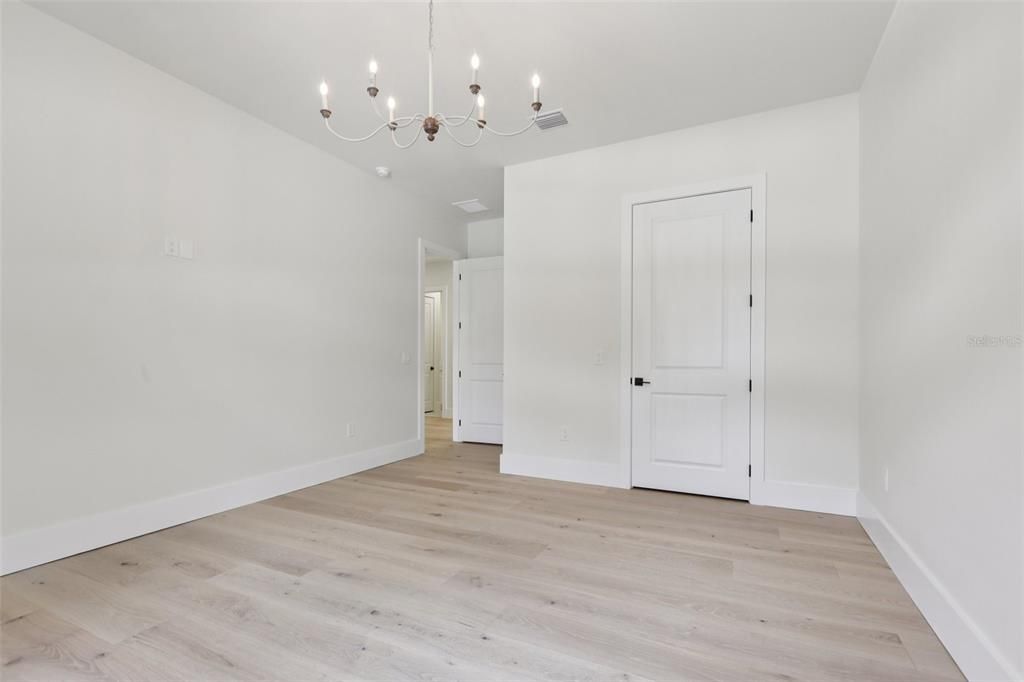 Chandelier, Empty room, Interior, Wood Texture Flooring