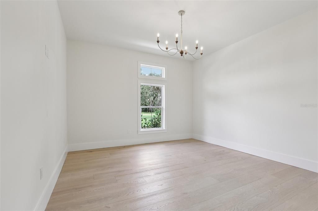Chandelier, Empty room, Interior, Wood Texture Flooring