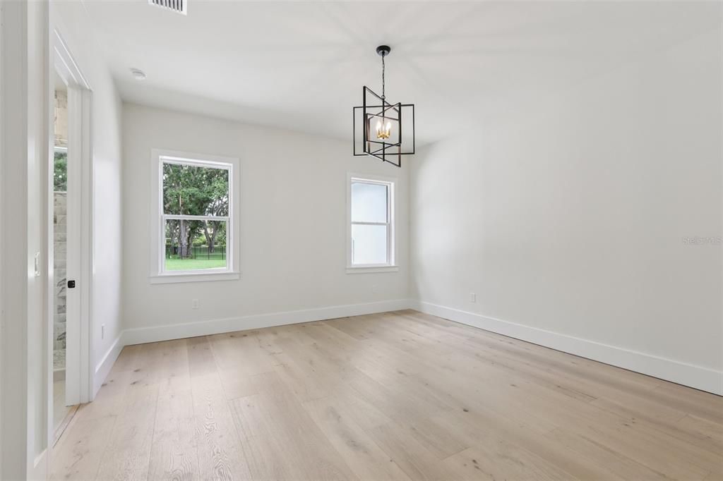 Empty room, Interior, Pendant Lights, Wood Texture Flooring