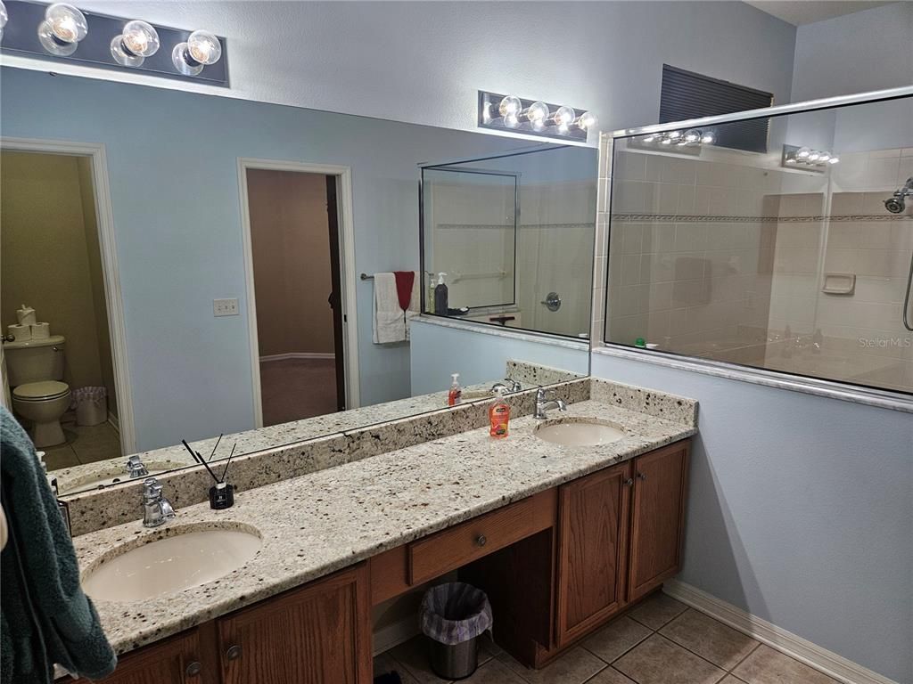 Bathroom, Dual Sink Vanities, Glass Shower, Interior