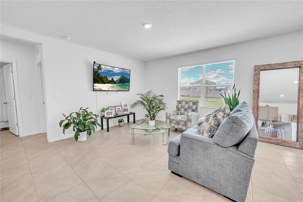 Interior, Living room, Recessed Lighting