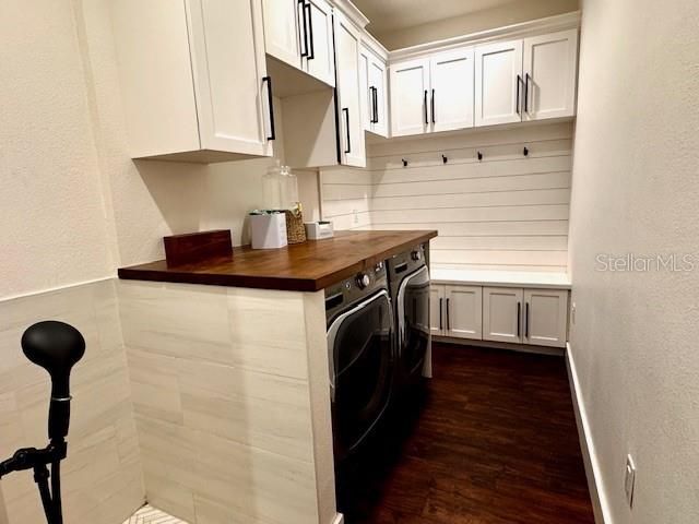 Interior, Washer, Wood Texture Flooring
