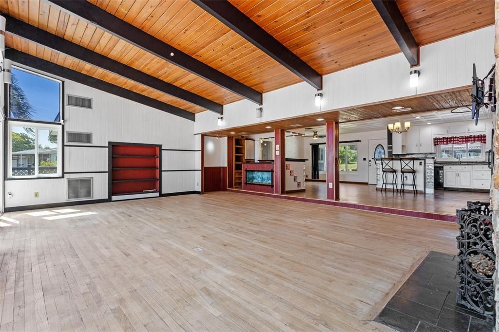 Interior, Kitchen, Wooden Beams, Wooden Ceilings, Wood Texture Flooring