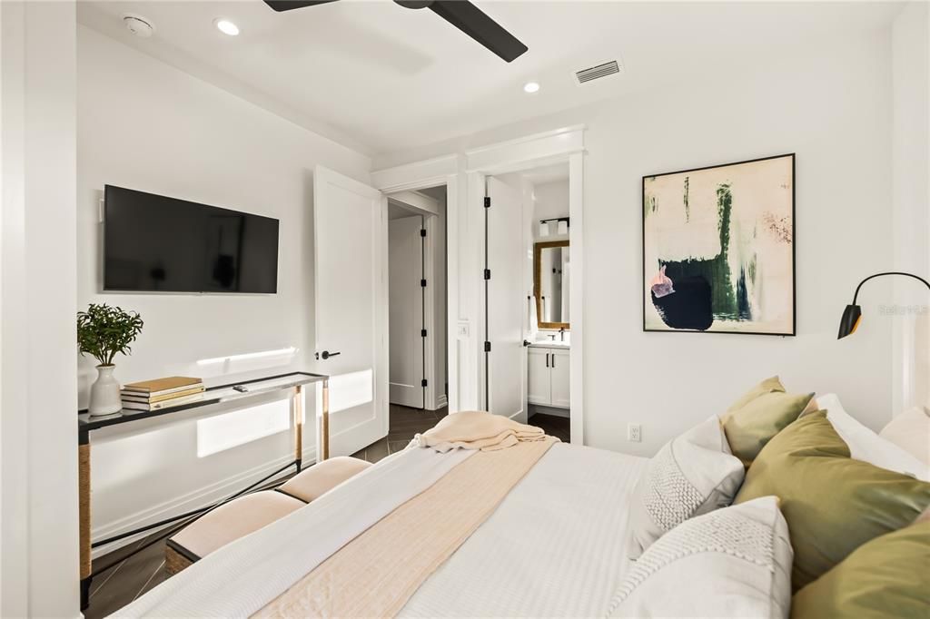 Bedroom, Interior, Recessed Lighting