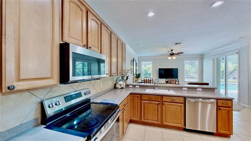 Interior, Kitchen, Recessed Lighting, Stainless Steel Appliances