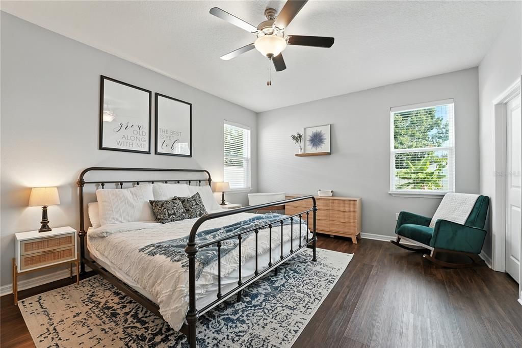 Bedroom, Interior, Wood Texture Flooring