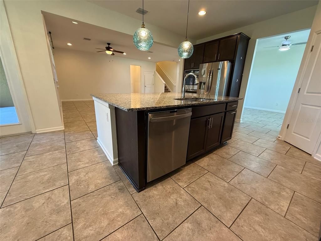 Interior, Kitchen, Pendant Lights, Recessed Lighting, Stainless Steel Appliances